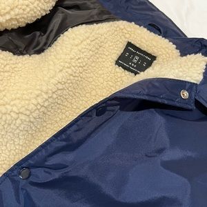 Urban Outfitters Blue Nylon Winter Coat
